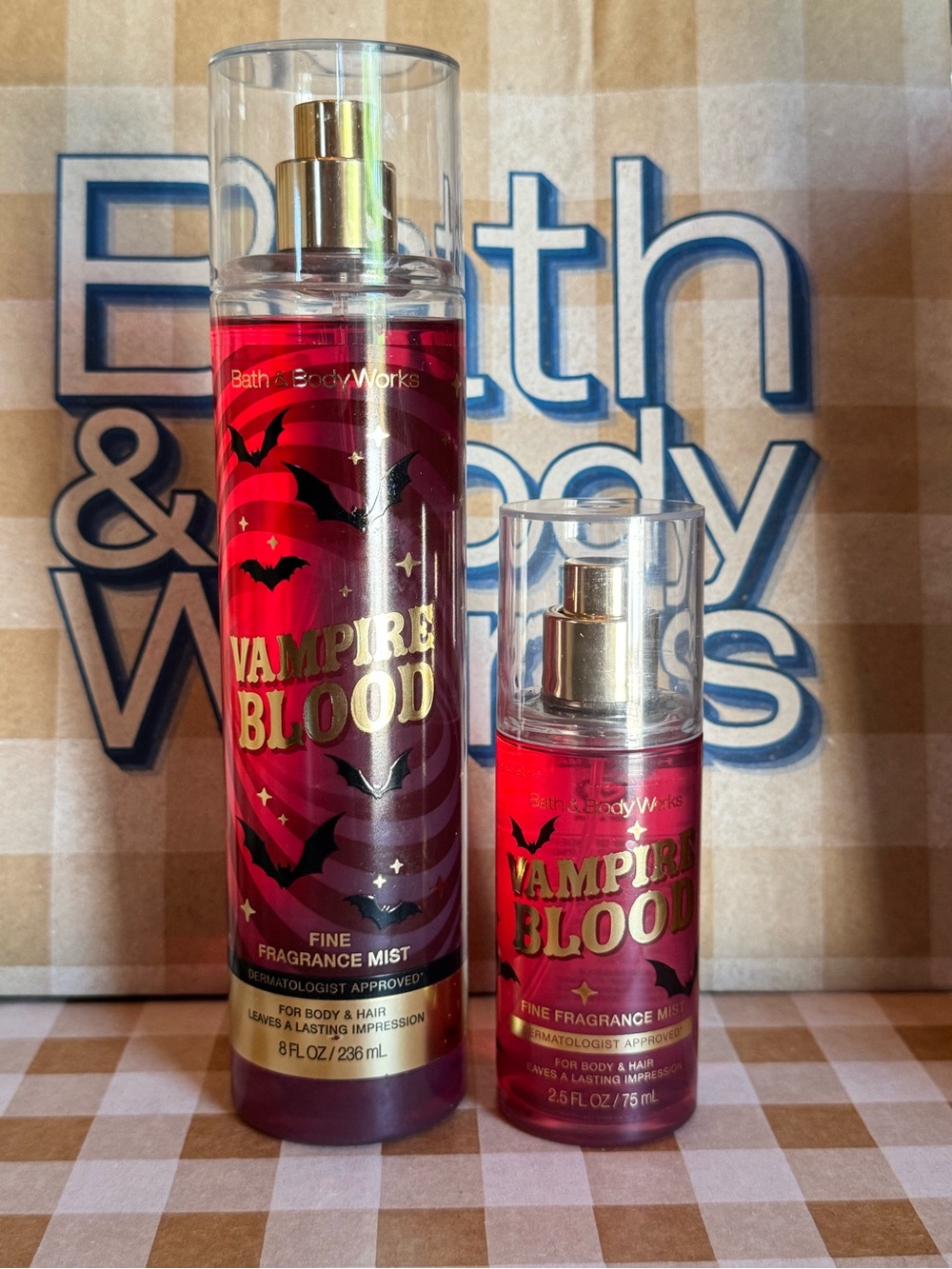 NEW B&BW Vampire Blood Fragrance Mist Full Size and Travel Fragrance Mist Set